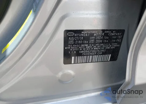 2019 Hyundai Elantra Value Edition from USA, damaged, VIN KMHD84LFXKU762860